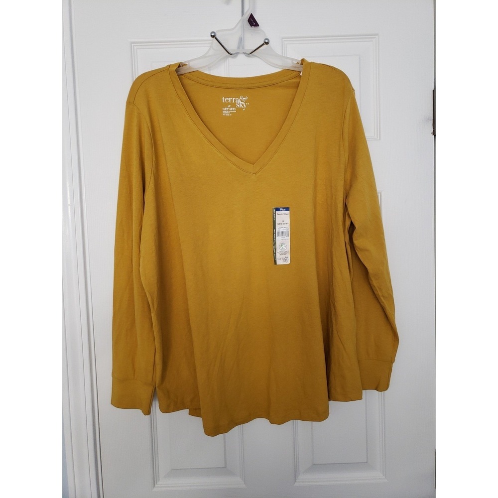 Terra & Sky Womans Plus Long Sleeve Top Size 1X‎
